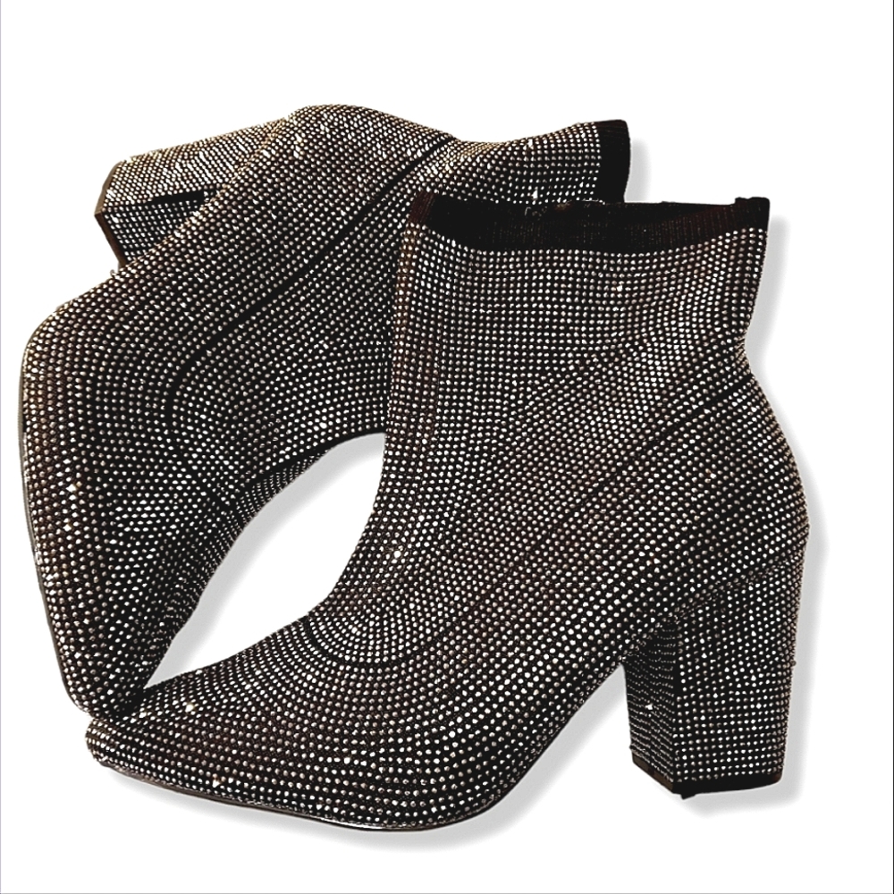 Torrid Stretch Knit Rhinestone Embellished Sock Bootie WOMENS 11